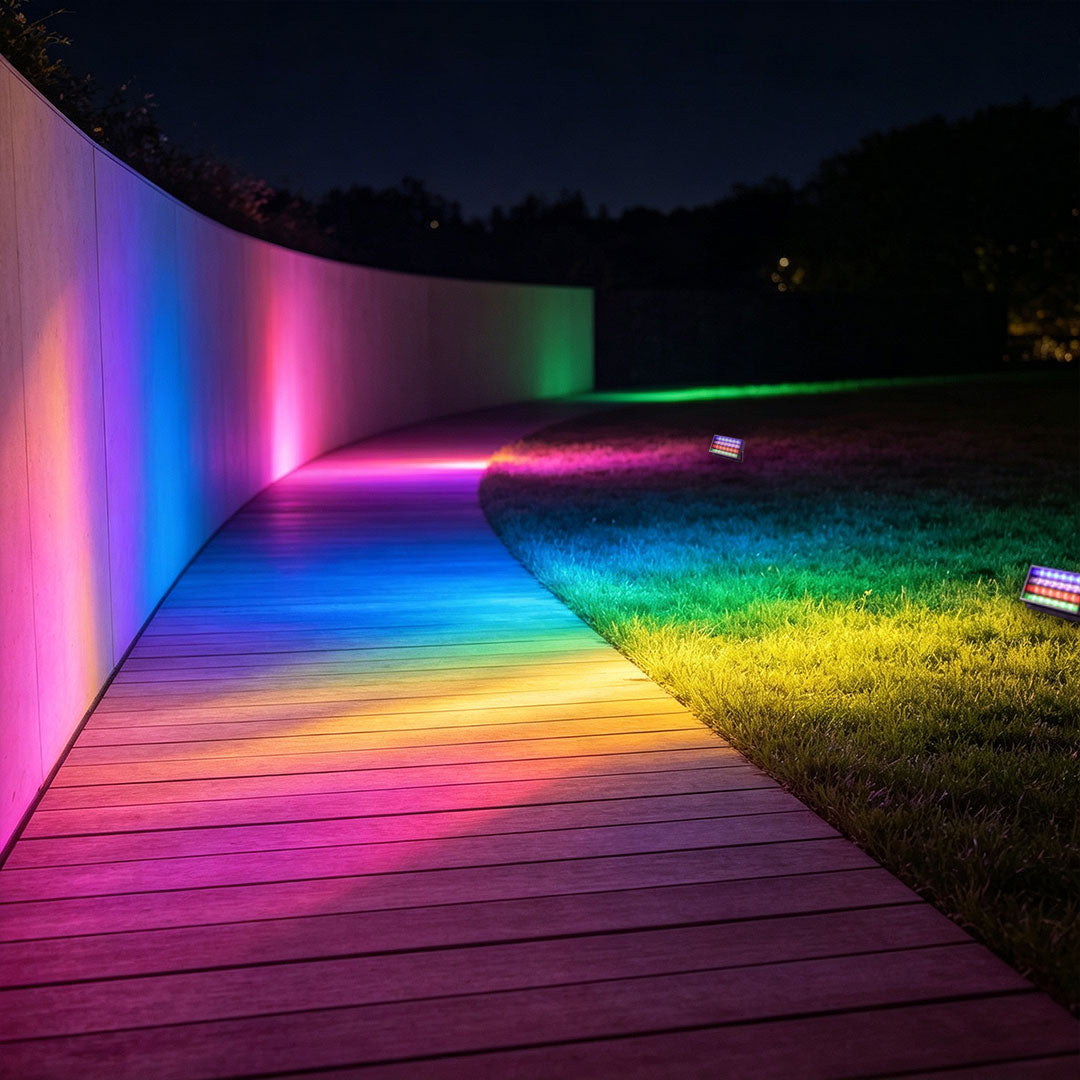 Färgade Flodljus Moderna Utomhus RGB LED Metallbelysning