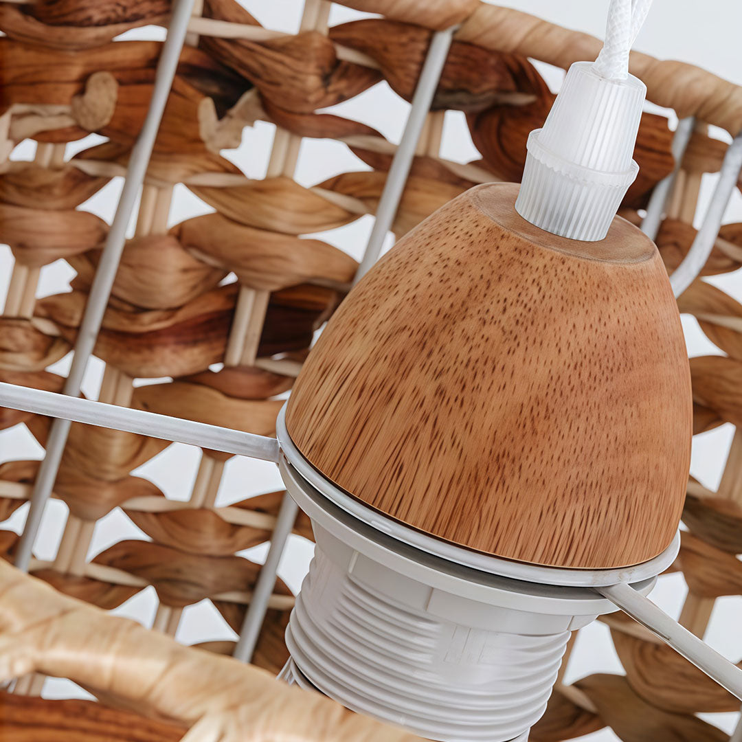 Rattan Wicker Pendellampa Nordisk Metall Taklampa