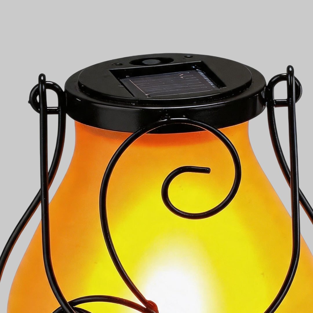 【4 PCS】Grå Utomhuslamphängande Flamma-Inspirerad Insektsljus