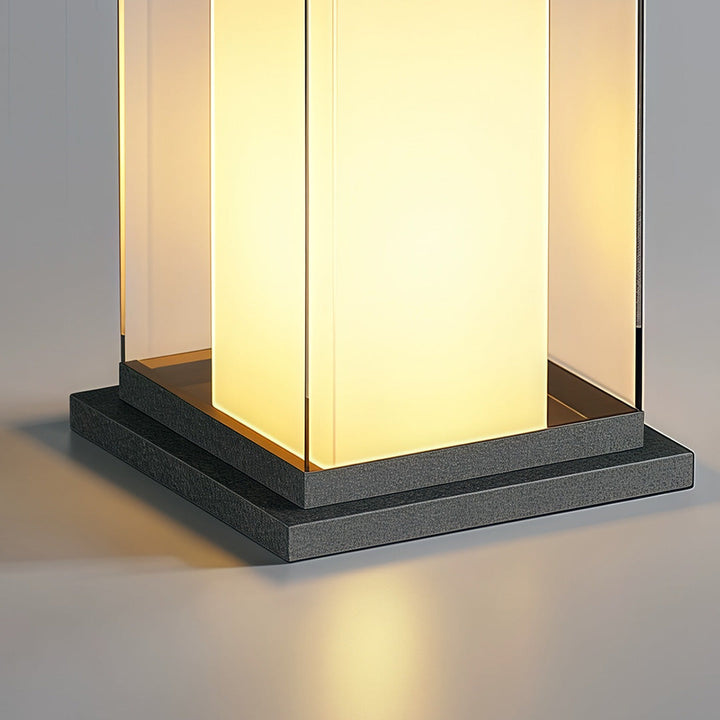 Kvadratisk Bollard Lampa Utomhus LED Landskapsbelysning