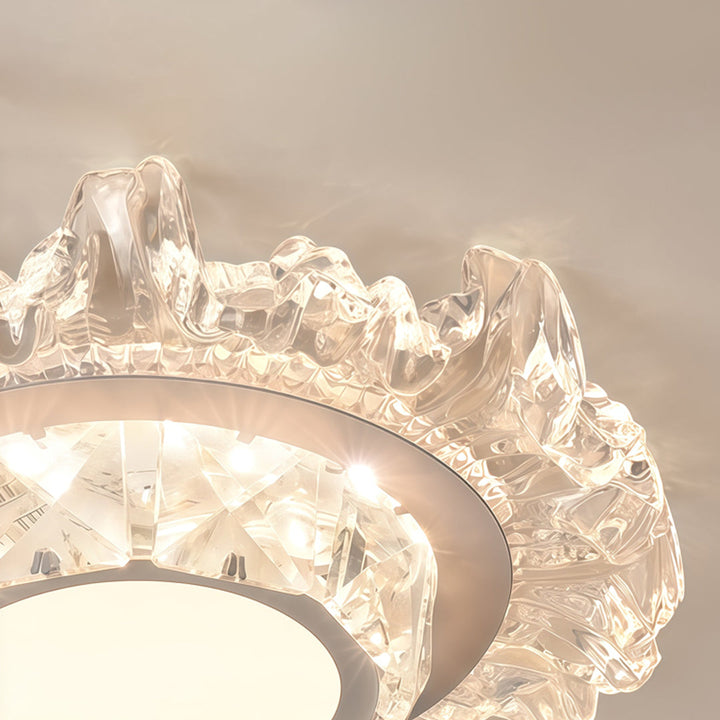 Modern Vit Taklampa Crystal Taklampa