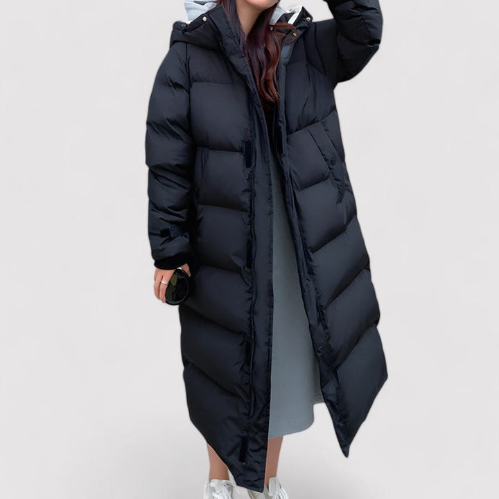 | Puffer parka med huva Dam vinterjacka