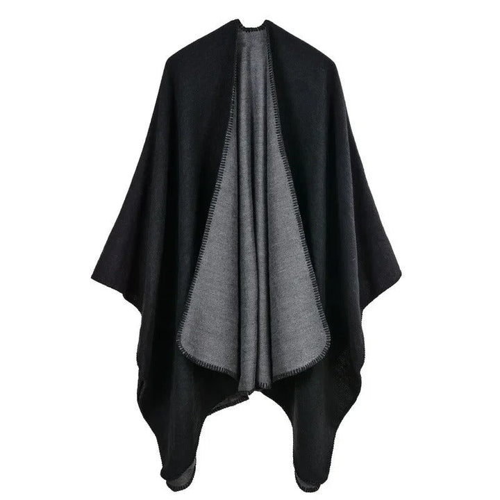 | värmer Poncho med Flowing Skärning