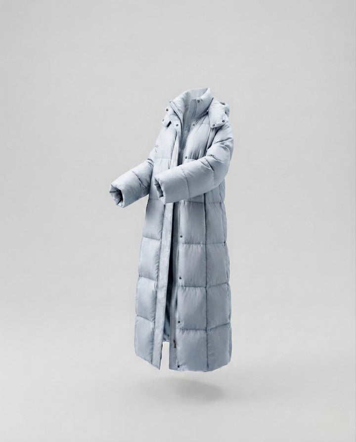Dam Ultra-Lätt Midi Quiltad Kappa med Extended Back, Innovative Climate Insulation, och Vindtät Outer Shell