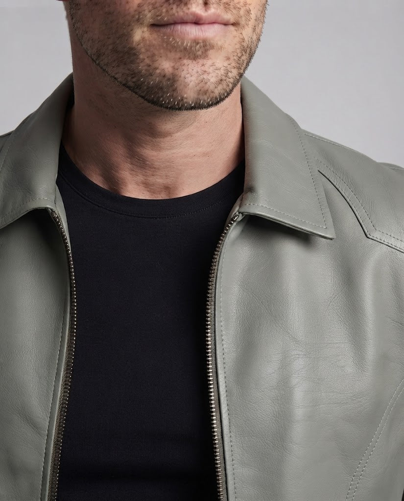 Herr Fashion Konstläder Jacka med Modern Detaljer