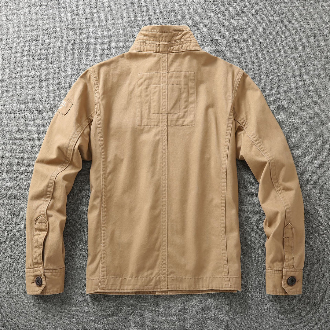 Herr Utility Parka med Huva, Quiltad Foder och Flera Fickor