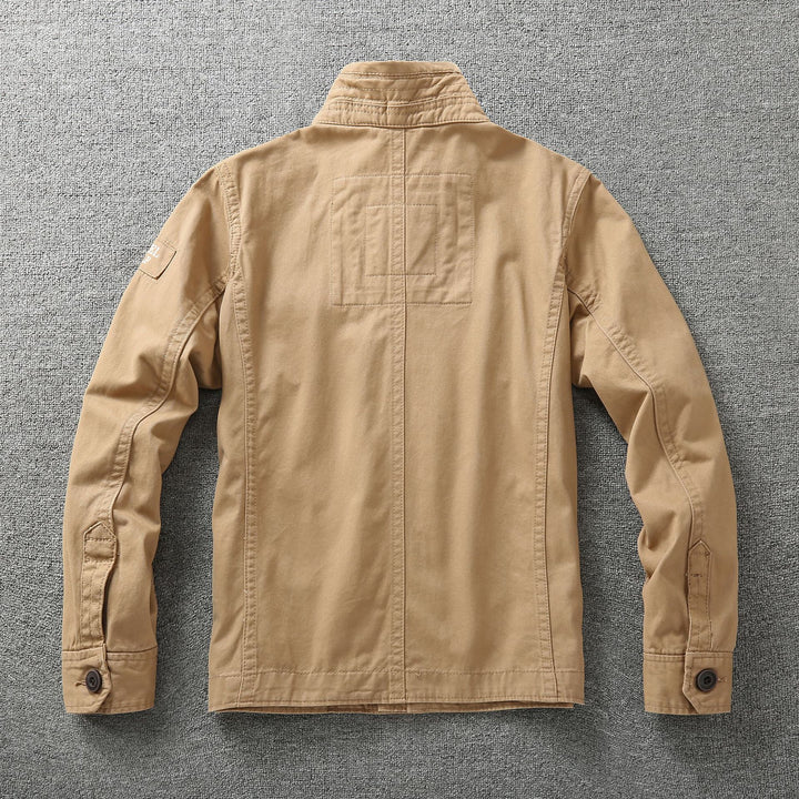 Herr Utility Parka med Huva, Quiltad Foder och Flera Fickor
