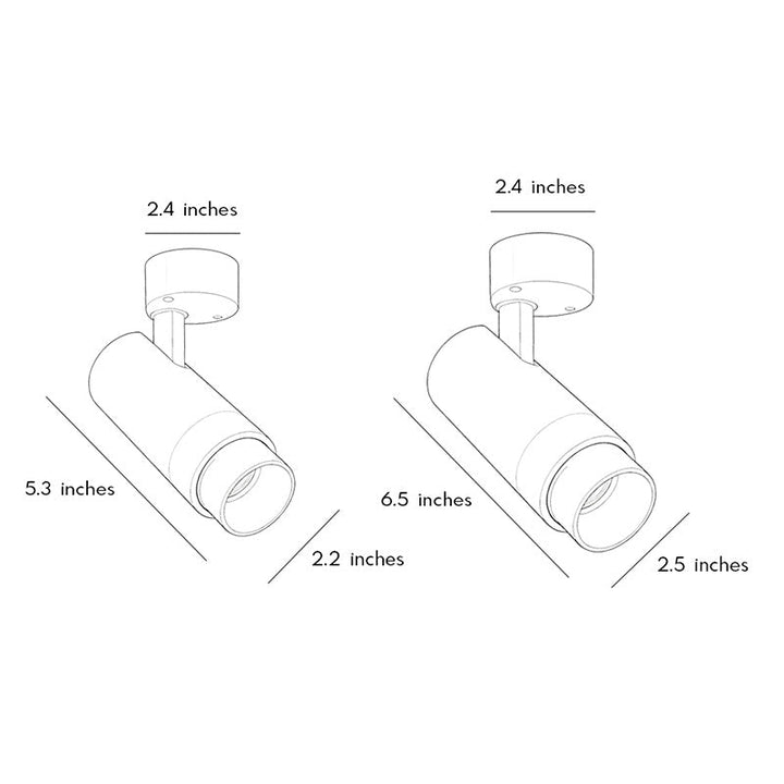 【2 st】Justérbara LED-taklampor för yta