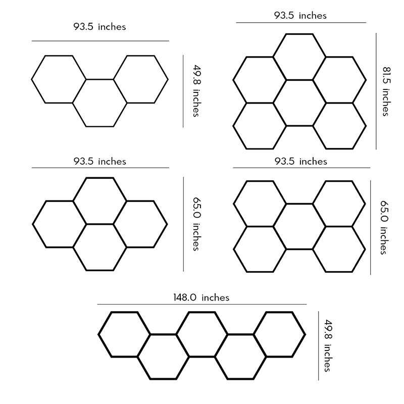 Modern Vit LED Industrilampa i Honungskaka