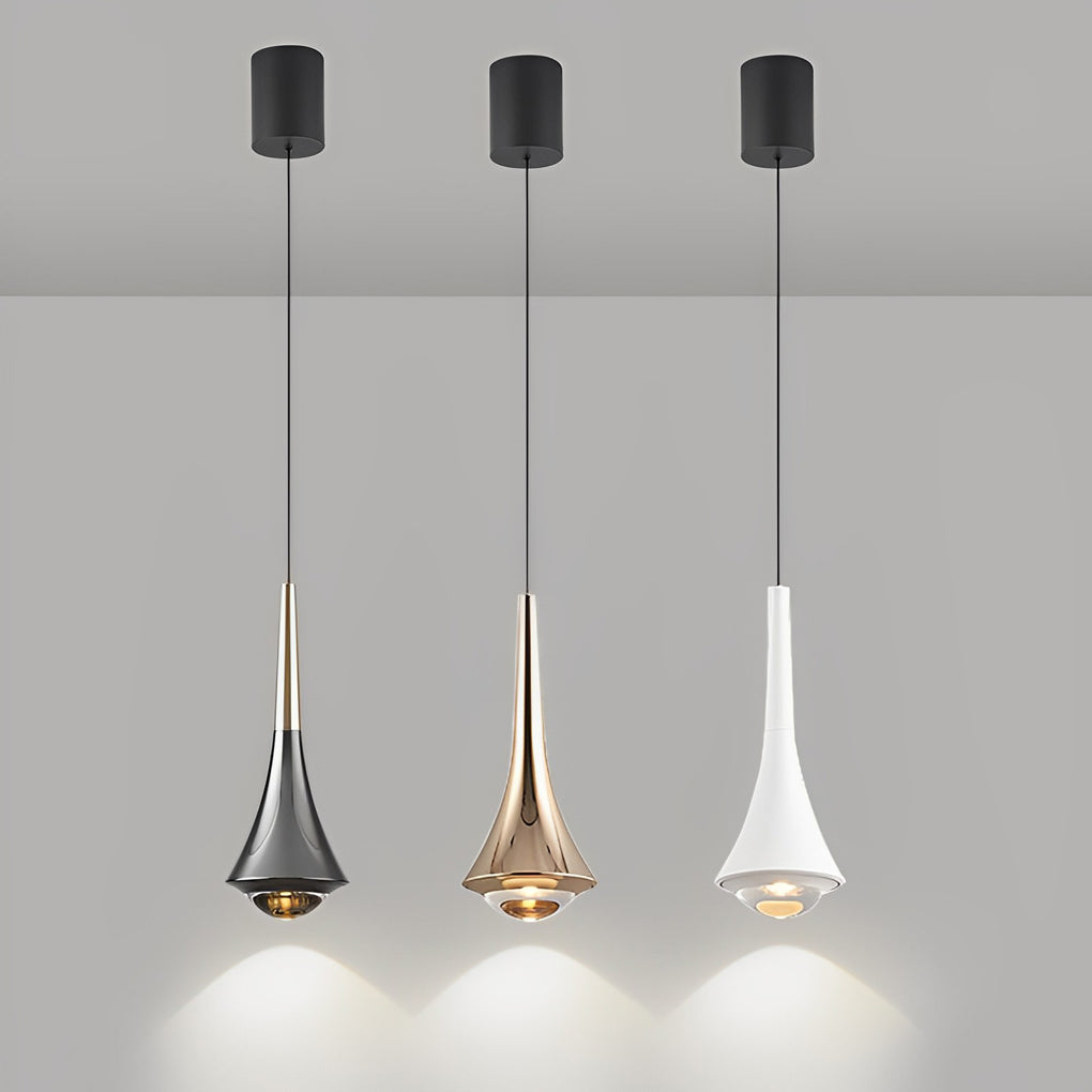 [Öppen-låda] Svarta konformade pendellampor Moderna kreativa LED taklampor