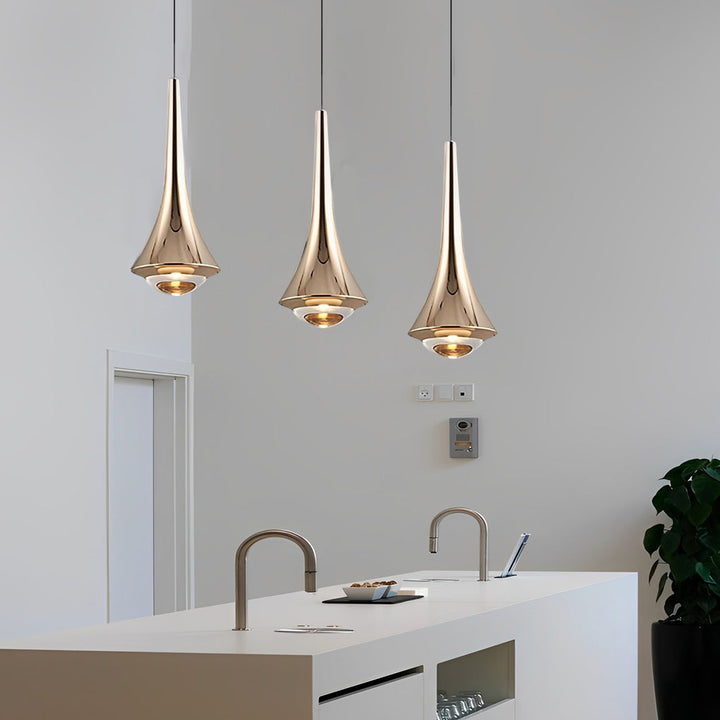 [Öppen-låda] Svarta konformade pendellampor Moderna kreativa LED taklampor