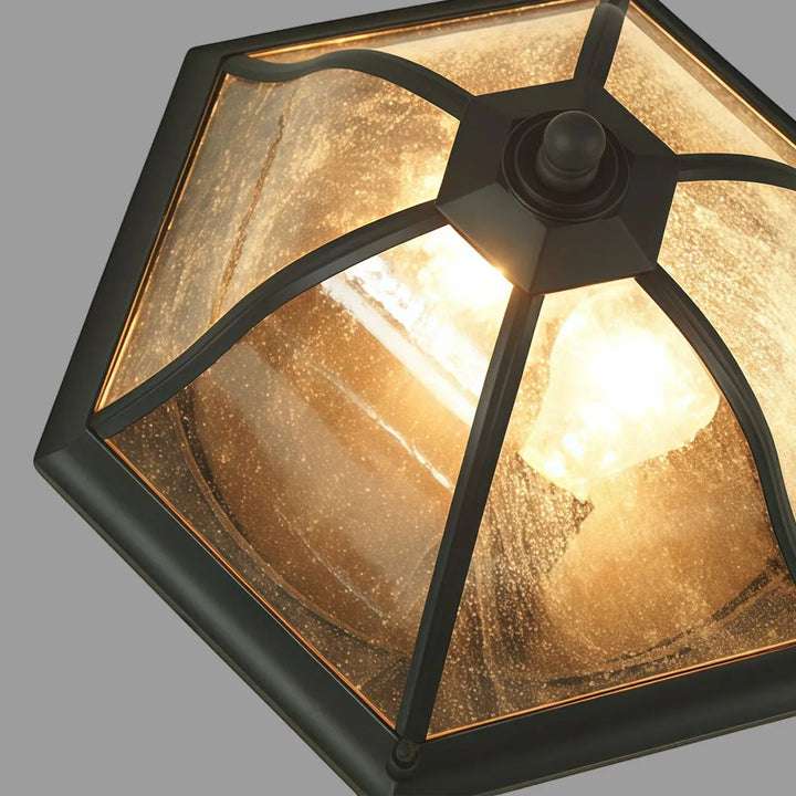 Svart Plafondlampa Europeisk Vattentät Taklampa