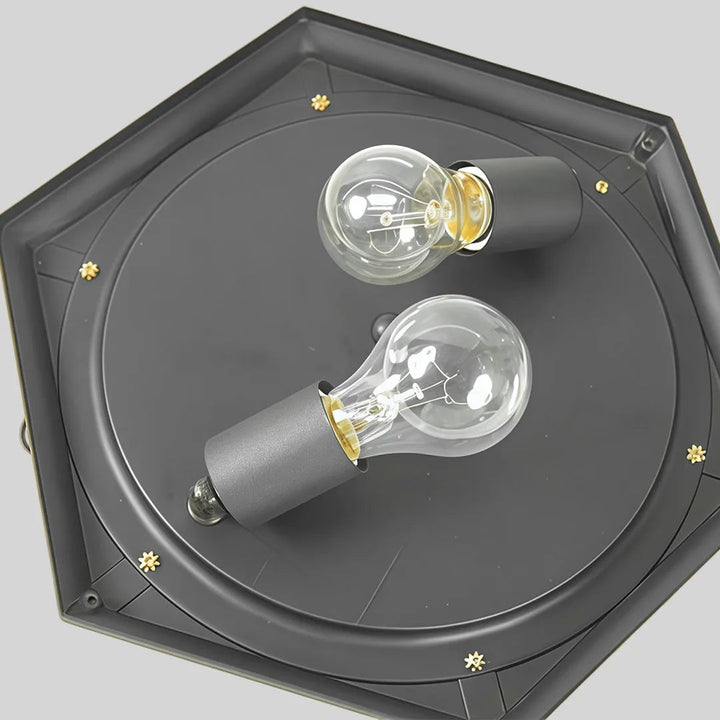 Svart Plafondlampa Europeisk Vattentät Taklampa