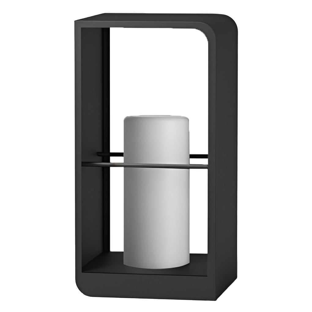 [Öppen Låda] Svart Lantern Utebelysning Rektangulär Ram Vattentät Lampa