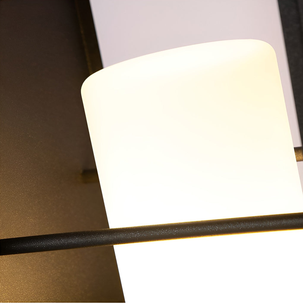 [Öppen Låda] Svart Lantern Utebelysning Rektangulär Ram Vattentät Lampa