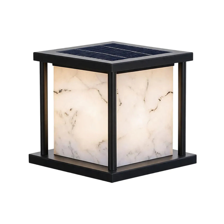 Utomhus Pelarlampor Solenergi Modern Konst Marmor Ljus