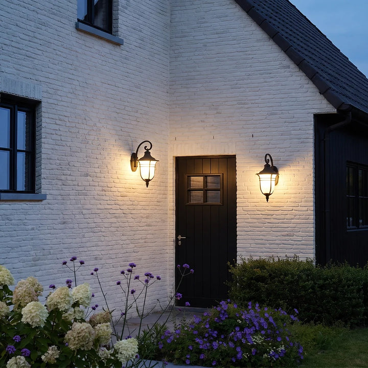 Vintage Vägglampa Utomhus Glaslyktor