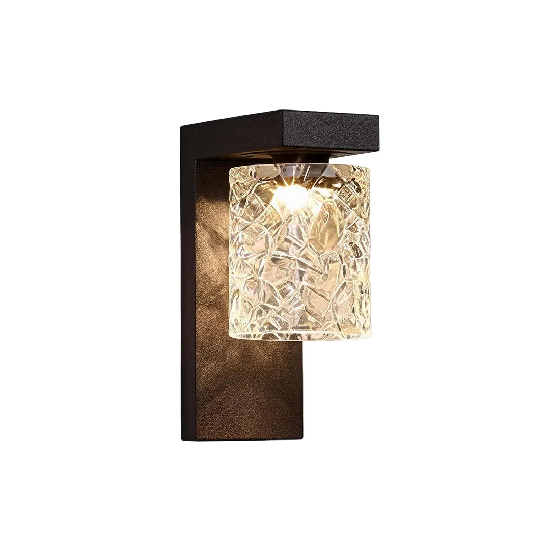 Svart Väggsconce Modern Glas Utomhusbelysning