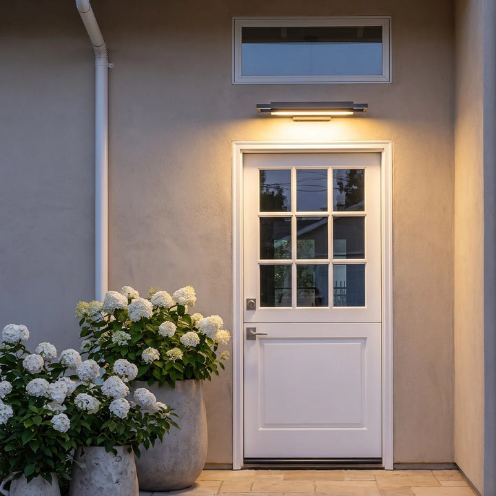 Svart Vägglampa Sconce Modern Metall LED Utomhusbelysning