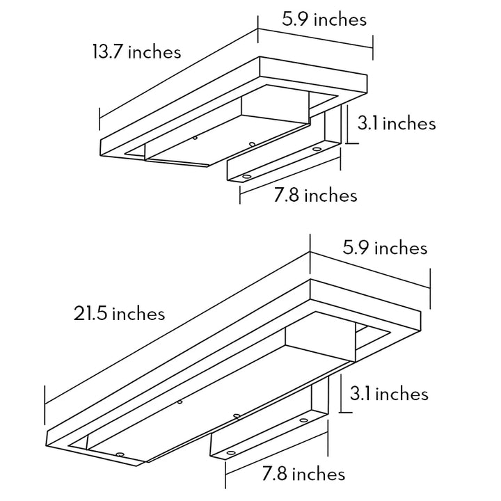 Svart Vägglampa Sconce Modern Metall LED Utomhusbelysning