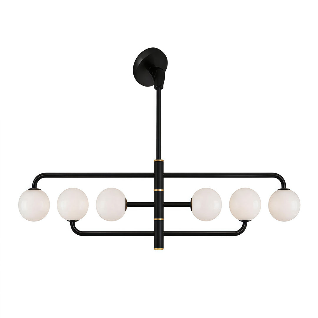 Svart Semi Flush Mount Lampa Minimalistisk Lutande Taklampa
