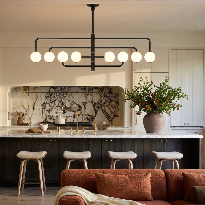 Svart Semi Flush Mount Lampa Minimalistisk Lutande Taklampa