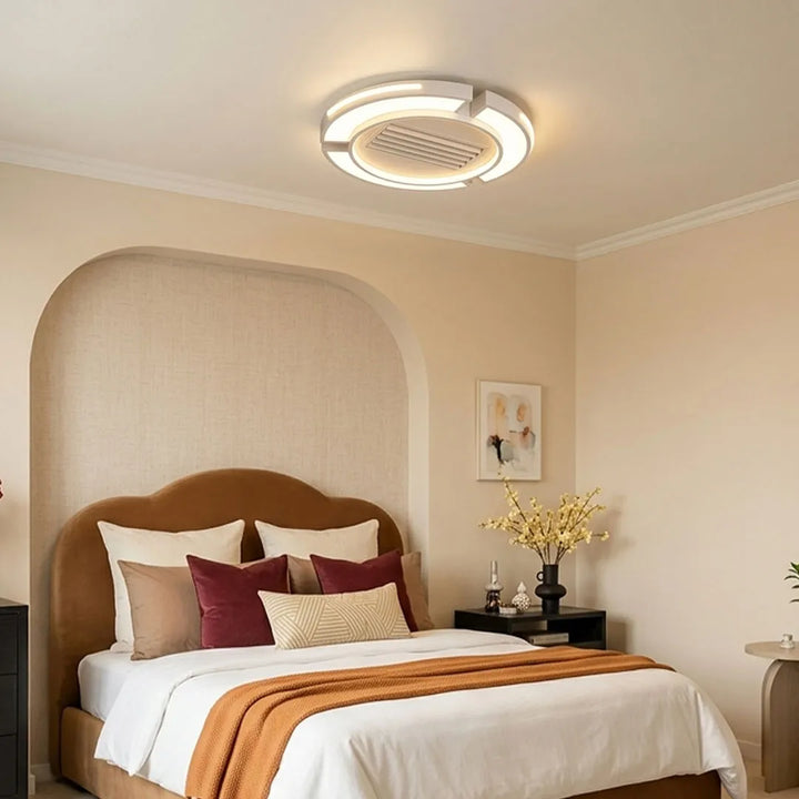 Bladeless Takfläkt med Belysning Modern Dold Blad LED Lampa