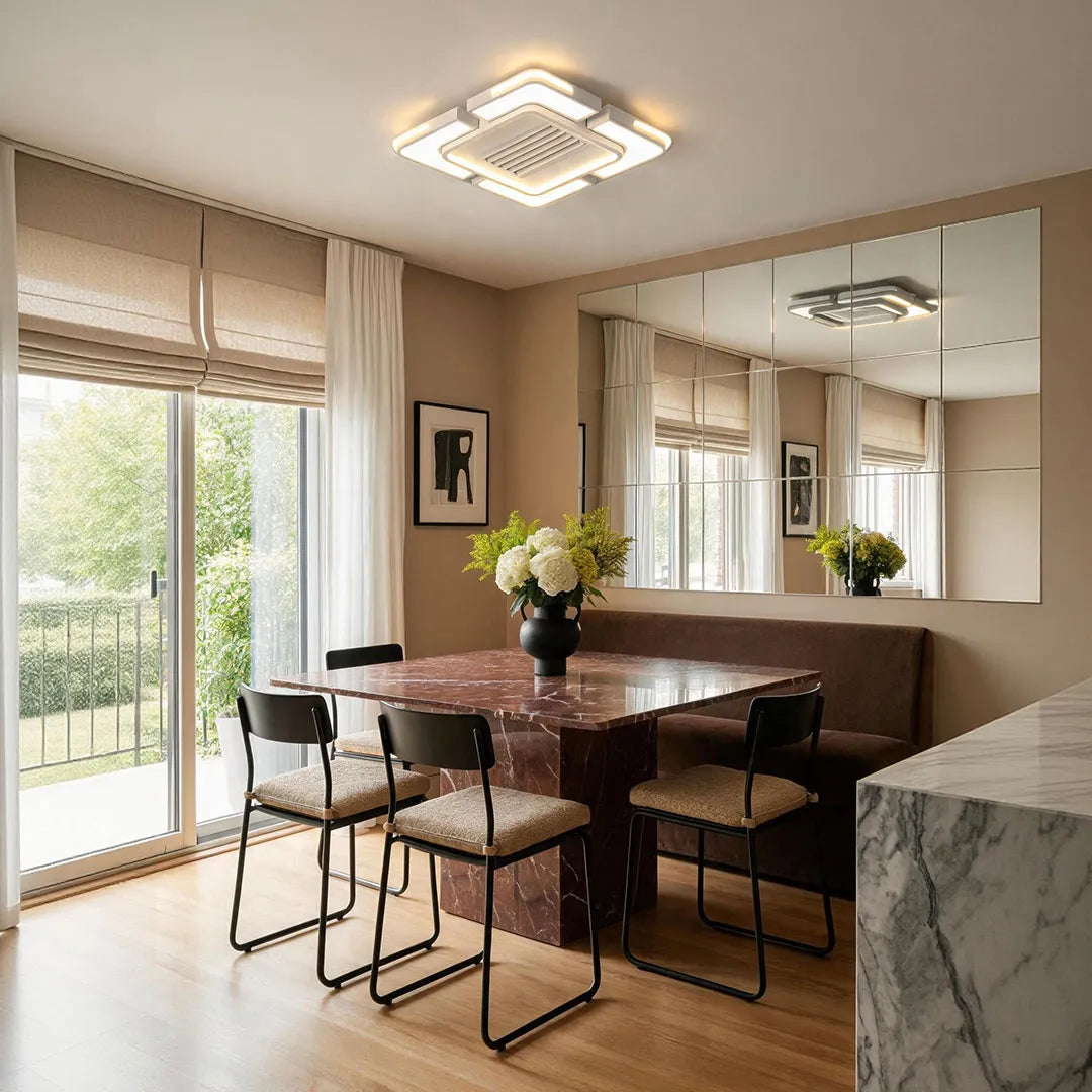 Bladeless Takfläkt med Belysning Modern Dold Blad LED Lampa