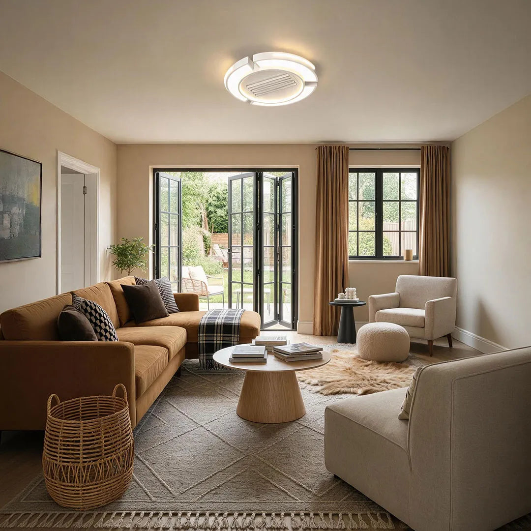 Bladeless Takfläkt med Belysning Modern Dold Blad LED Lampa