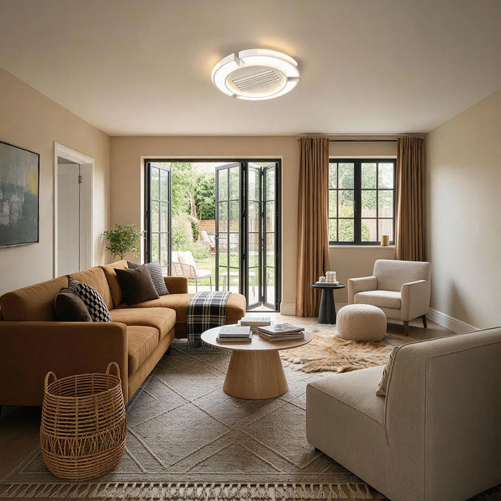 Bladeless Takfläkt med Belysning Modern Dold Blad LED Lampa