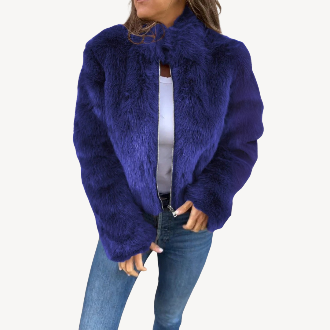 | Dam Fusk Päls Zip-Up Jacka