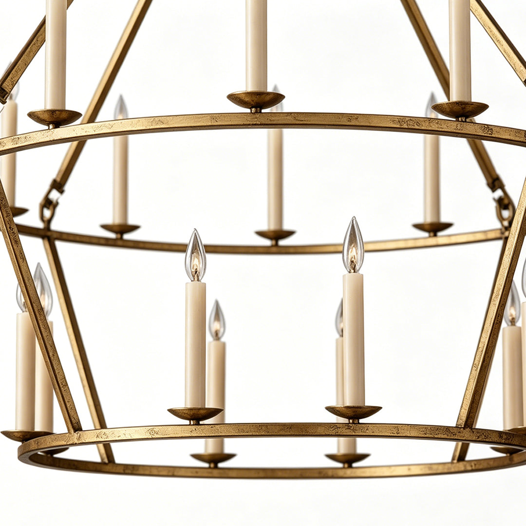 Kronljus Chandelier Amerikansk Retro Stil Metall Taklampa