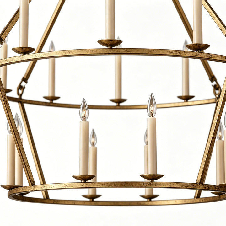 Kronljus Chandelier Amerikansk Retro Stil Metall Taklampa