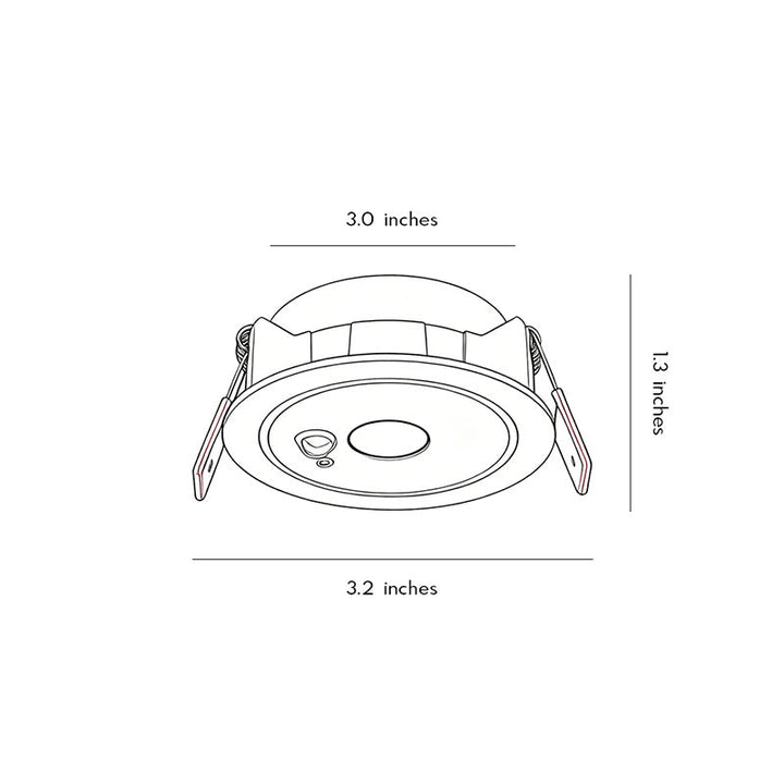 【4 PCS】Tak med Spotlights Rörelsesensor Bländskyddad LED-lampa