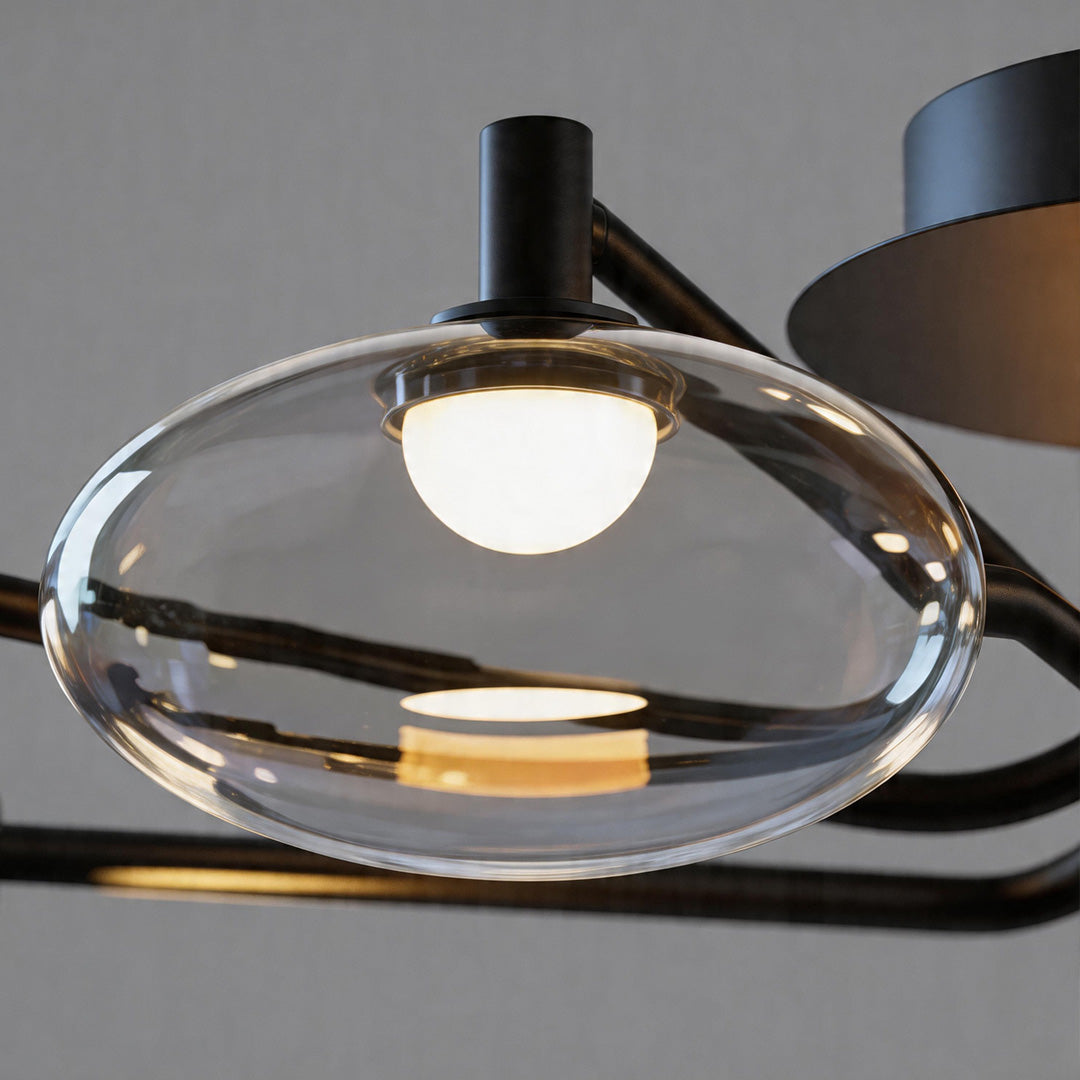 Glas Flush Mount Belysning Modern Kreativ LED Taklampa