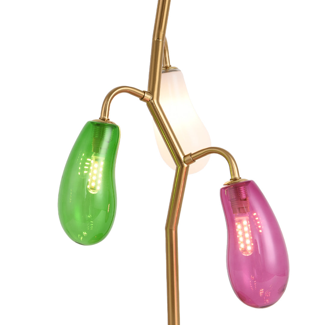Färgad Glas Bordslampa Fransk Stil Multi-lampa