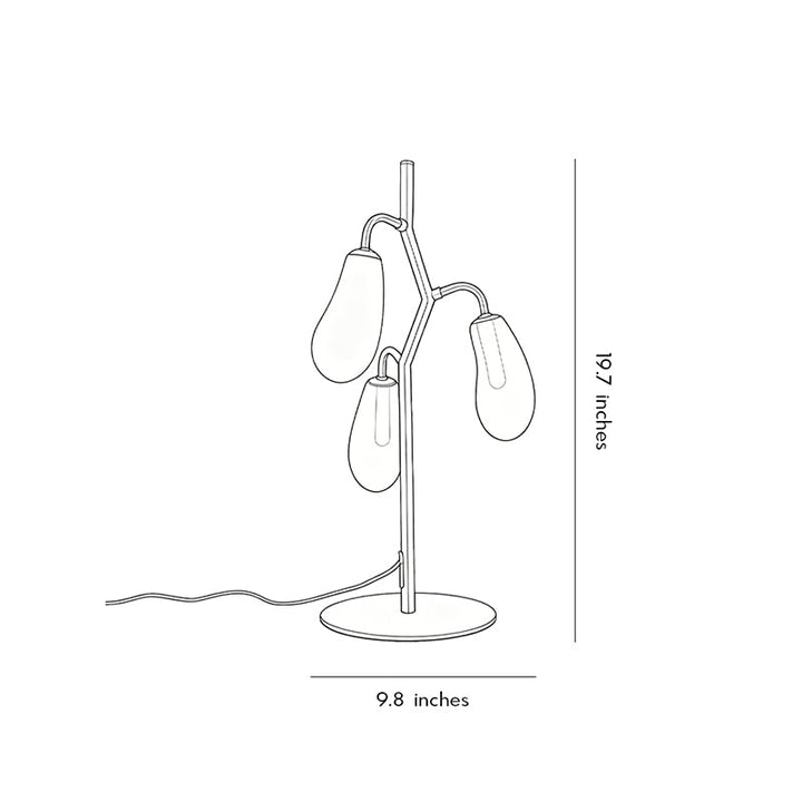Färgad Glas Bordslampa Fransk Stil Multi-lampa