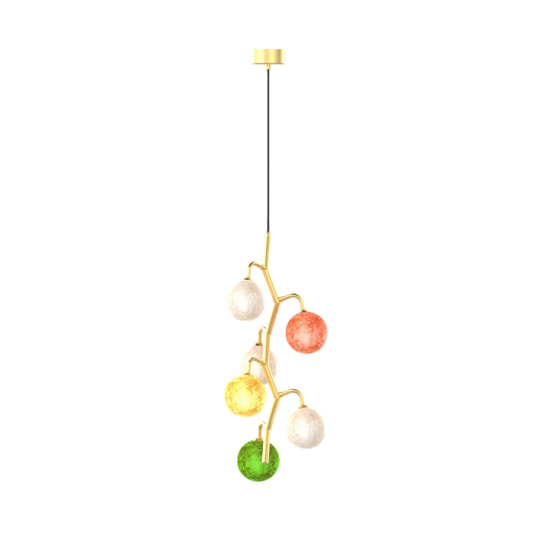 Färgad Glas Kandelaber Modern Kreativ Vintage Taklampa