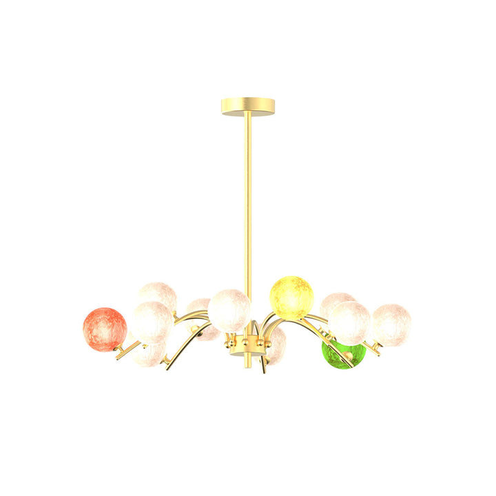 Färgad Glas Kandelaber Modern Kreativ Vintage Taklampa