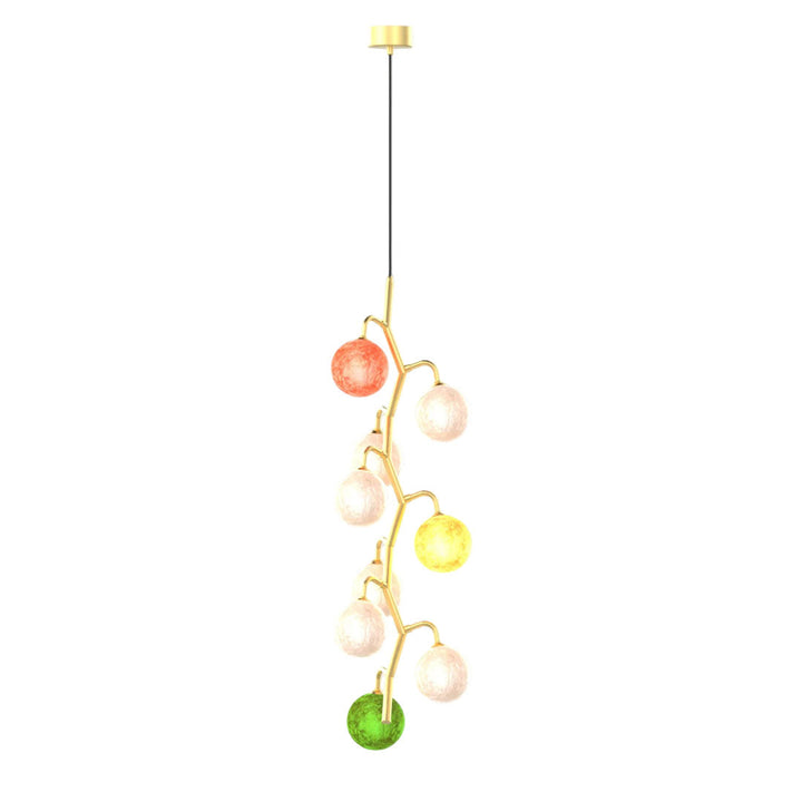 Färgad Glas Kandelaber Modern Kreativ Vintage Taklampa