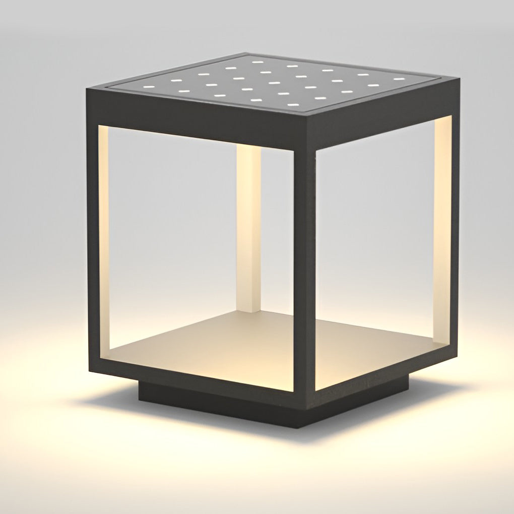 [Öppen Låda]Betongpelarlampor Modern Öppen Ram Fyrkantig LED-lampa