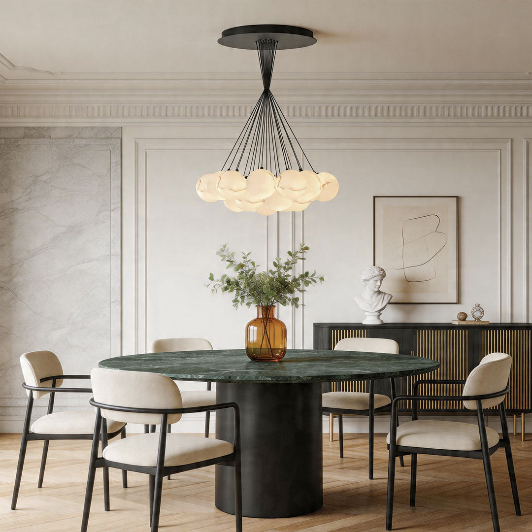 Modern Matt Svart Kandelaber Bubbelboll Taklampa