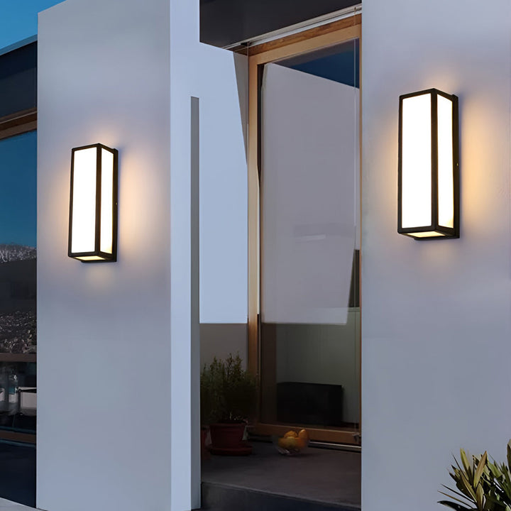 [Open-Box]Samtida Utomhus Vägglampa Svart LED Vattentät Lampa