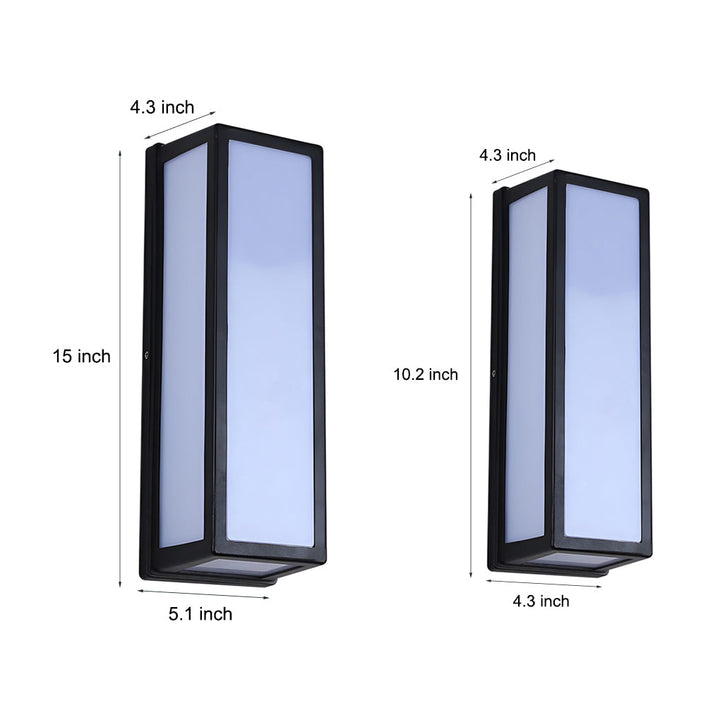 [Open-Box]Samtida Utomhus Vägglampa Svart LED Vattentät Lampa