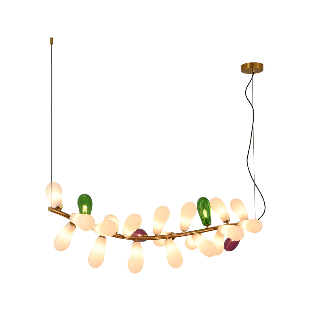 Modern Stor Kandelaber Konstnärlig Färgglad Glas Taklampa