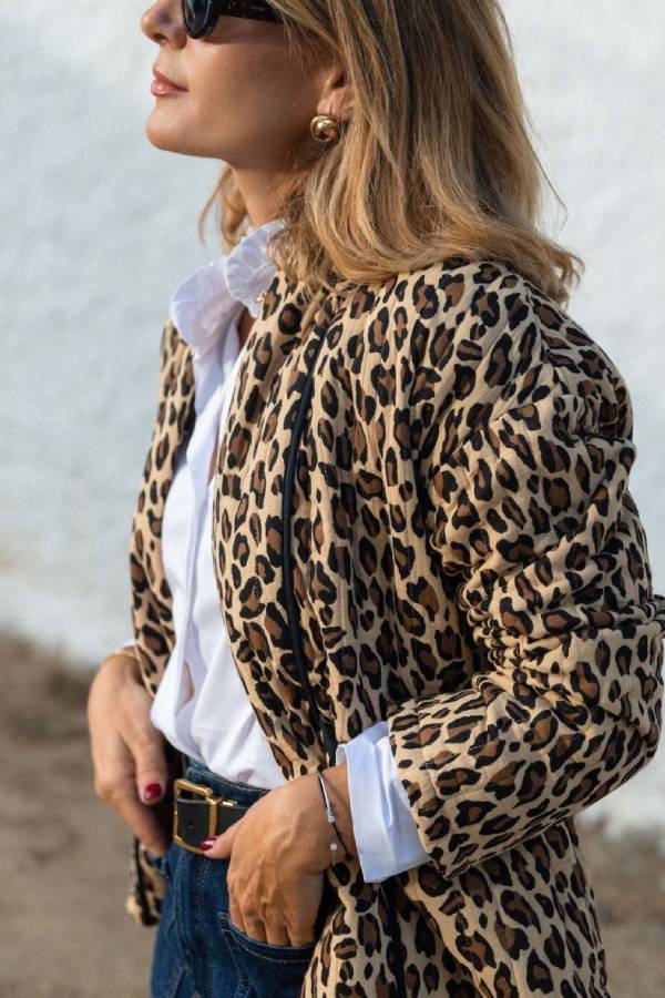 | Leopard Mönster Jacka