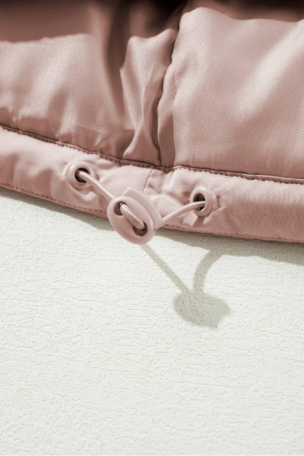 | Rosa Hel Dragkedja quiltad pufferjacka