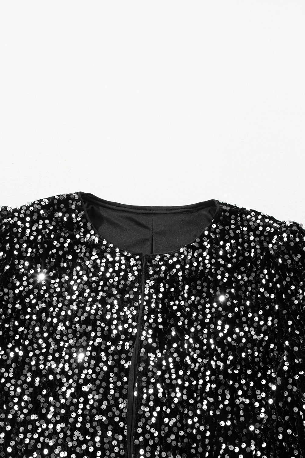 | Jacka Med Sequins Och Open Front