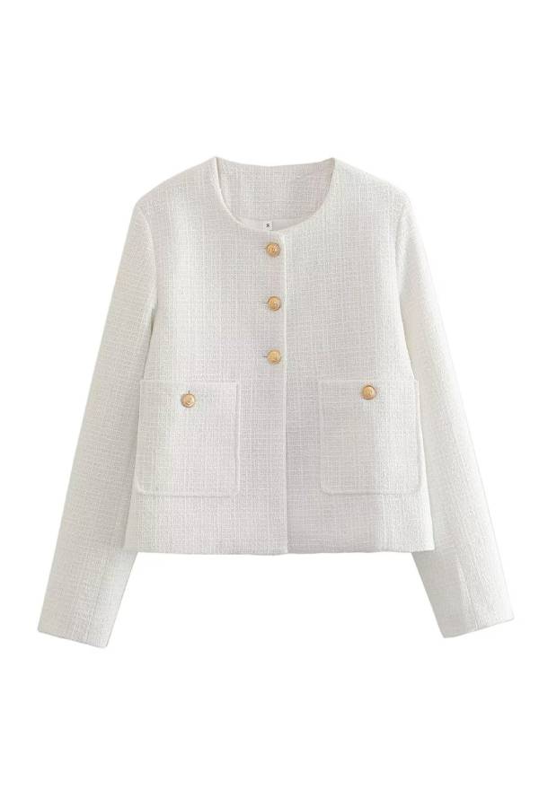 | Neck slim passform Colorblock Dam Knapp Jacka