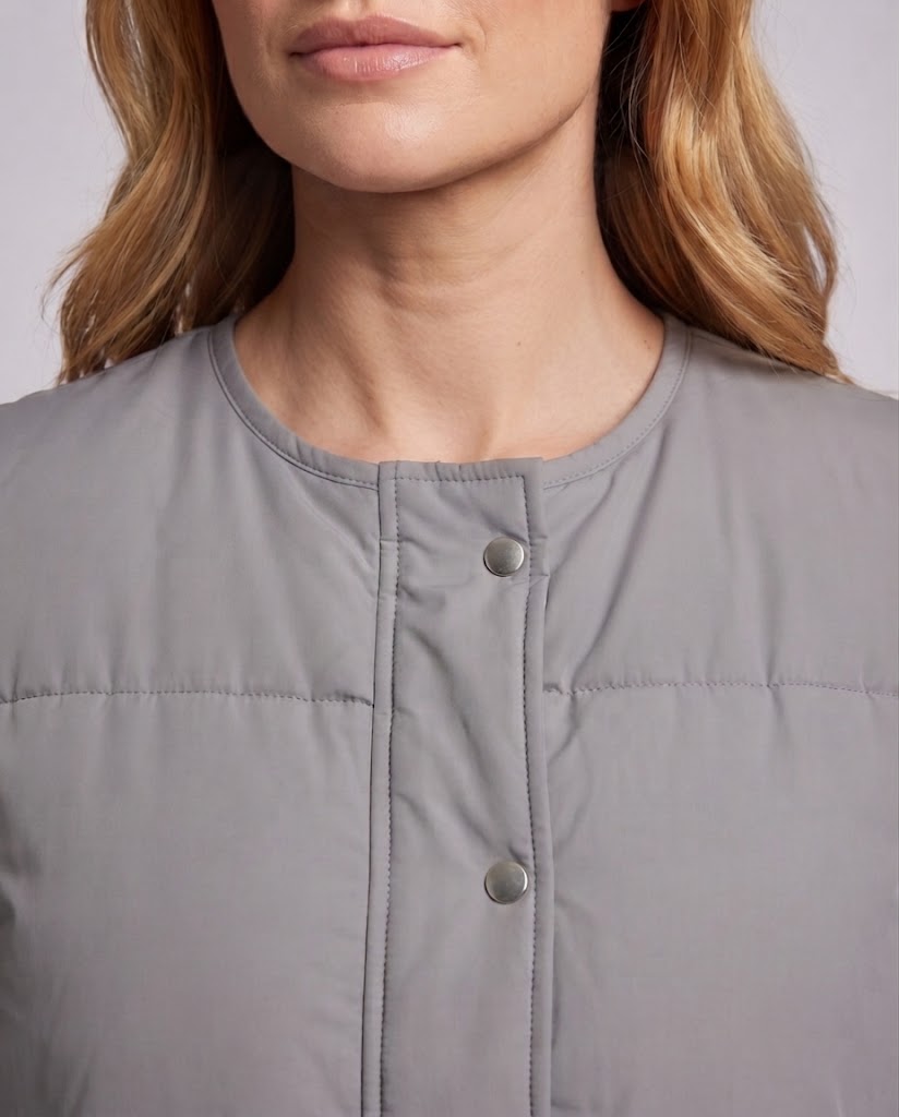 Dam Packable Lätt Quiltad Väst med Ergonomisk Shoulder Passform och Dold Two-Way Dragkedja